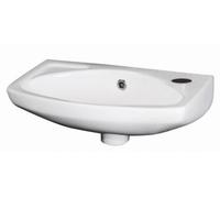 Balterley Cloakroom Wall Hung 1 Tap Hole Oval Ceramic Basin With Overflow - 450mm