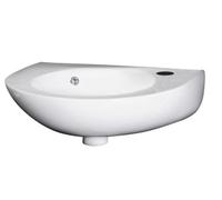 Balterley Cloakroom Wall Hung 1 Tap Hole Ceramic Basin with Overflow 350mm in White Balterley White