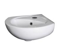 Balterley Adley Cloakroom Wall Hung Corner 1 Tap Hole Basin Overflow 450mm White Balterley White