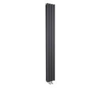 Compact Vertical Double Panel Radiator 2461 BTU Anthracite 1800x 236mm Balterley Grey One Size