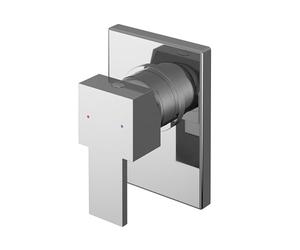 Balterley Concealed Shower Valve, Square Lever Handle with Rectangular Plate Bathroom Shower Valve, Single Control 1 Outlet Valves for Showers, Concealed Valves - 80 x 113 x 120mm (Chrome)