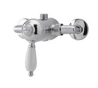Balterley Concealed Shower Valve, Traditional Lever Handle Bathroom Shower Valve, Single Control 1 Outlet Valves for Showers, Concealed Valves for Bathroom Showers - 150 x 135 x 35mm (Chrome)