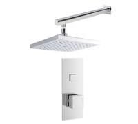 Balterley Concealed Square Push Button 1 Outlet Valve Arm Head in Silver Balterley Silver