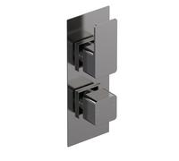 Balterley Concealed Twin Thermostatic Shower Valve 1 Outlet Brushed Pewter in Silver Balterley Silver
