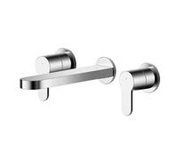 Balterley Consall Contemporary Round Wall Mount 3 Tap Hole Basin Mixer Tap - Chrome
