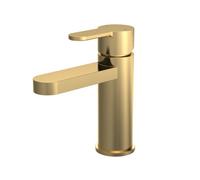 Balterley Consall Round Mono Basin Mixer Tap & Push Button Waste - Brushed Brass