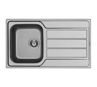 Balterley Contemporary 1 Tap Hole Stainless Steel Kitchen Sink, 860 X 500mm