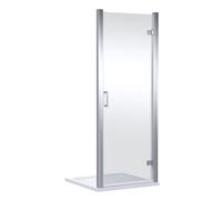 Balterley Contemporary 8mm Glass Reversible Hinged Shower Door, 800mm, Chrome