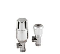 Balterley Contemporary Angled Thermostatic Radiator Valves (Pairs) - Chrome