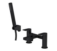 Balterley Contemporary Bath Shower Mixer Tap with Shower Kit Matt Black Balterley Black