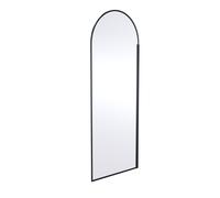 Balterley Contemporary Bathroom 8mm Glass Arched Wetroom Screen, Matt Black, 1950 x 793 x 14mm