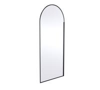 Balterley Contemporary Bathroom 8mm Glass Arched Wetroom Screen, Matt Black, 1950 x 893 x 14mm