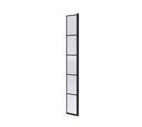 Balterley Contemporary Bathroom 8mm Glass Framed Wetroom Return Screen, Matt Black, 1950 x 322 x 27mm