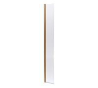 Balterley Contemporary Bathroom 8mm Glass Hinged Flipper Return Screen, Brushed Brass, 1950 x 322 x 27mm