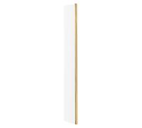 Balterley Contemporary Bathroom 8mm Glass Wetroom Return Screen with Brass Profile, Brushed Brass, 1950 x 28 x 215mm