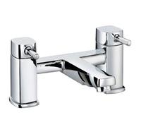 Balterley Contemporary Bathroom Soft Square Deck Mounted Bath Filler Tap - Chrome
