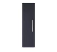Balterley Contemporary Bathroom Wall Hung Single Soft Close Door Tall Storage Unit With 2 Shelves, Indigo Blue, 1200 X 350 X 250mm