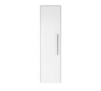 Balterley Contemporary Bathroom Wall Hung Single Soft Close Door Tall Storage Unit With 2 Shelves, Pure White, 1200 X 350 X 250mm