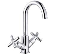 Balterley Contemporary Cross Handle Kitchen Mixer Tap, Chrome