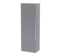Balterley Fluted 400mm Tall Wall Hung Storage Unit with Single Soft Close Door - Grey Balterley Grey
