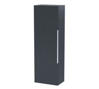 Balterley Fluted 400mm Tall Wall Hung Storage Unit with Single Soft Close Door - Dark Grey Balterley Grey