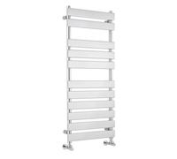 Heated Towel Rail with 11 Flat Panels - 1058 BTU - 1200mm x 500mm - Chrome
