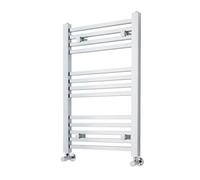Balterley Contemporary Heated Vertical Towel Ladder Rail With Square Rails, 782 Btu, 800mm X 500mm Bathroom Radiator - Chrome