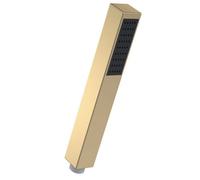 Balterley Low Pressure Shower Head, Replacement Shower Head For Low Water Pressure, Square Handheld Showerhead, Single Function Handset for Bathroom Showers - 28 x 28 x 231mm (Brushed Brass)