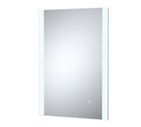 Contemporary Rectangular LED Illuminated Touch Sensor Mirror with Demister, 700mm x 500mm - Chrome