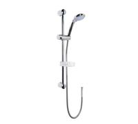 Balterley Contemporary Round Slide Rail Shower Kit With Multi Function Head And Outlet Elbow - Chrome