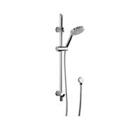 Balterley Contemporary Round Slide Rail Shower Kit With Single Function Head And Outlet Elbow - Chrome