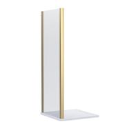Balterley Contemporary Shower Enclosure 8mm Glass Side Panel, 1000mm, Brushed Brass