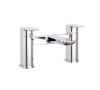 Balterley Contemporary Soft Square Dual Lever Deck Mounted Bath Filler Tap With 1/4 Turn Ceramic Disc, 136 X 230 X 147mm, Chrome