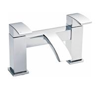 Balterley Contemporary Soft Square Dual Lever Deck Mounted Bath Filler Tap with Ceramic Disc Technology, 229 x 127 x 138mm, Chrome
