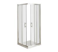 Balterley 6mm Glass Corner Entry Shower Enclosure Chrome 800mm in Silver Balterley Silver