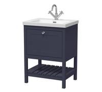 Balterley Coppenhall Contemporary 1 Drawer Vanity Basin Unit, 600mm in Blue Balterley Blue