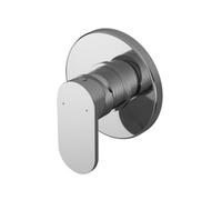 Balterley Current Contemporary Round Concealed Manual Shower Valve with Lever Handle and Round Backplate - Chrome Finish