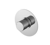 Balterley Current Contemporary Round Concealed Thermostatic Temperature Control Valve with Knob Handle - Chrome Finish