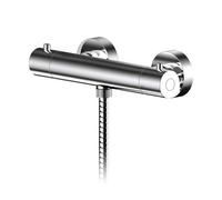 Wall Mount Round Thermostatic Bar Valve with Bottom Outlet 55 x 275mm Balterley Silver One Size