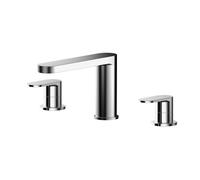 Balterley Current Round Deck Mounted 3 Tap Hole Bath Filler Tap - Chrome in Silver Balterley Silver