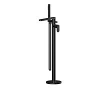 Balterley Current Round Floor Standing Shower Mixer Tap, Shower Kit - Matt Black Balterley Black