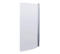 Balterley 858 x 1430mm B-Shaped Bath Shower Screen, Shower Screens for Baths, 6mm Chrome Toughened Safety Bath Door Screen, 180° Pivot Reversible Door Screens for B-Shaped Baths (Chrome)
