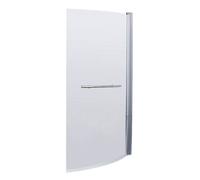 Balterley 858 x 1433mm B-Shaped Bath Shower Screen, Shower Screens for Baths with Towel Rail, 6mm Chrome Toughened Safety Bath Door Screen, 180° Pivot Reversible Door Screens B-Shaped (Chrome)