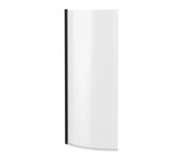 Balterley Curved 6mm Toughened Safety Glass Reversible P Bath Screen Black Balterley Black