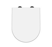 Balterley D-Shaped Soft Close Gloss White Toilet Seat Balterley White