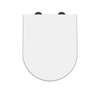 Balterley D-Shaped Soft Close Gloss White Toilet Seat With Top Fix Hinge