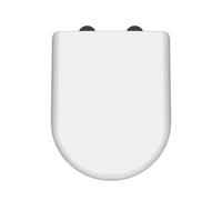 Balterley D-Shaped Soft Close Gloss White Toilet Seat With Top Fix Hinge