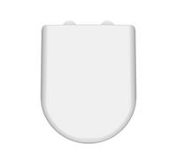 Balterley D-Shaped Soft Close Gloss White Toilet Seat With Top Fix Hinge