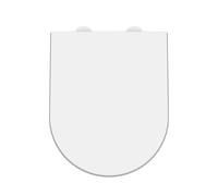 Balterley D-Shaped Soft Close Gloss White Toilet Seat With Top Fix Hinge