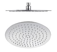 Balterley Deluxe Round Fixed Ultra Thin Slimline Shower Head Durable Stainless Steel Construction, 300x300mm - Chrome Finish